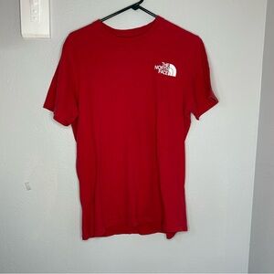 The north face outdoor men’s t shirt camping hiking medium red